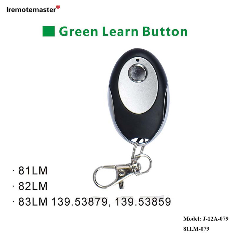 Pou 81LM 82LM 83LM Green Learn bouton 390MHz Gate Pòt Remote Ranplasman