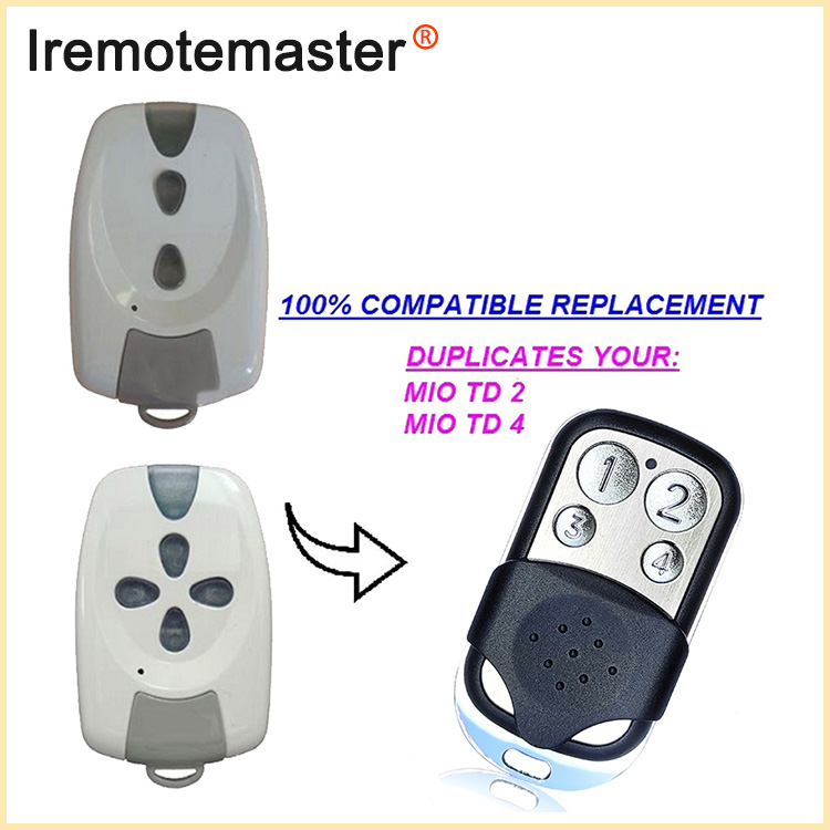 Pou MIO TR2 TR4 Garaj Remote Control Rolling Kòd 433MHz