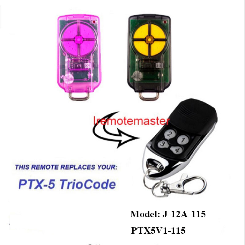 Pou PTX5 V1 TrioCode Gate Remote Pòt Ranplasman 433.92MHz Rolling Kòd